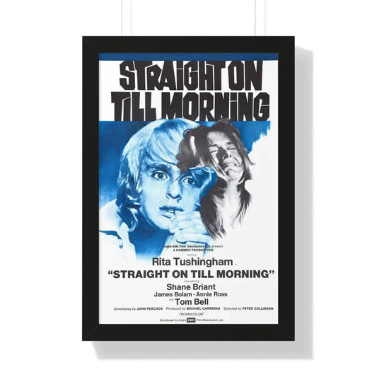 STRAIGHT ON TILL MORNING 1972 - Framed Movie Poster 16″ x 24″ Black - The Sticker Space