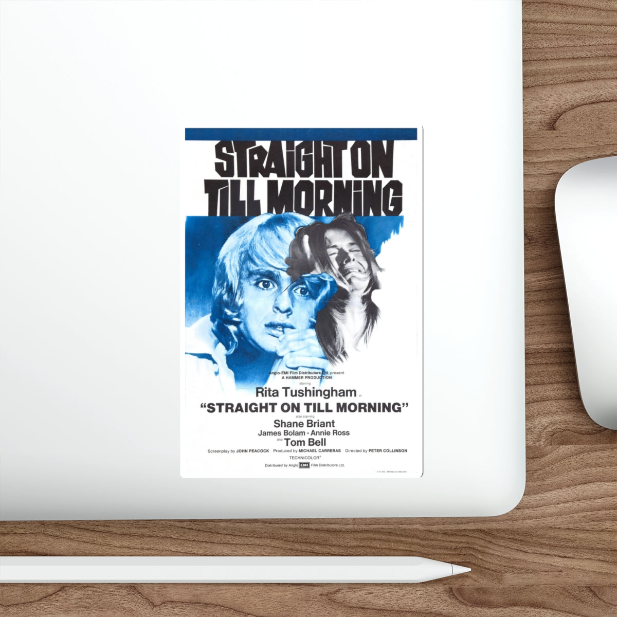 STRAIGHT ON TILL MORNING 1972 Movie Poster STICKER Vinyl Die-Cut Decal-The Sticker Space