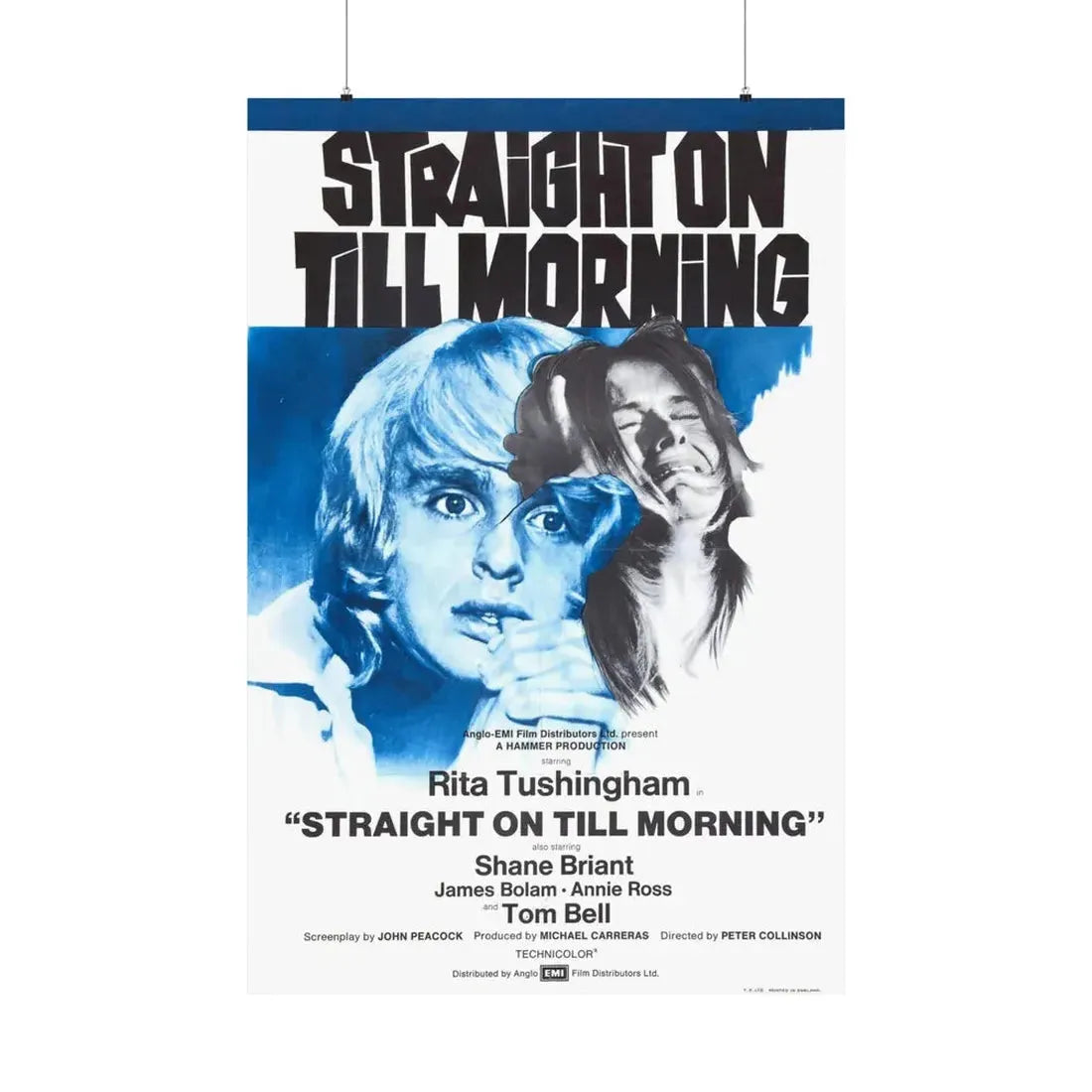STRAIGHT ON TILL MORNING 1972 - Paper Movie Poster 36" x 54" Matte - The Sticker Space