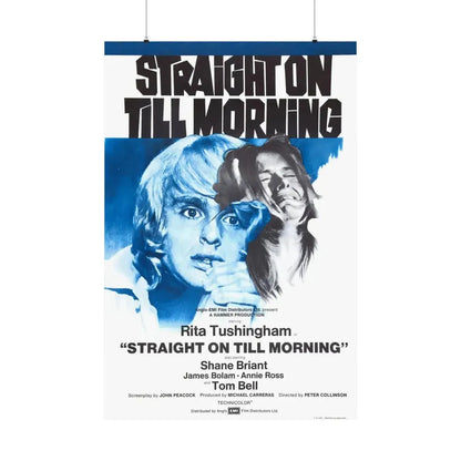 STRAIGHT ON TILL MORNING 1972 - Paper Movie Poster 36" x 54" Matte - The Sticker Space