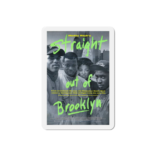 Straight Out of Brooklyn 1991 Movie Poster Die-Cut Magnet-2" x 2"-The Sticker Space