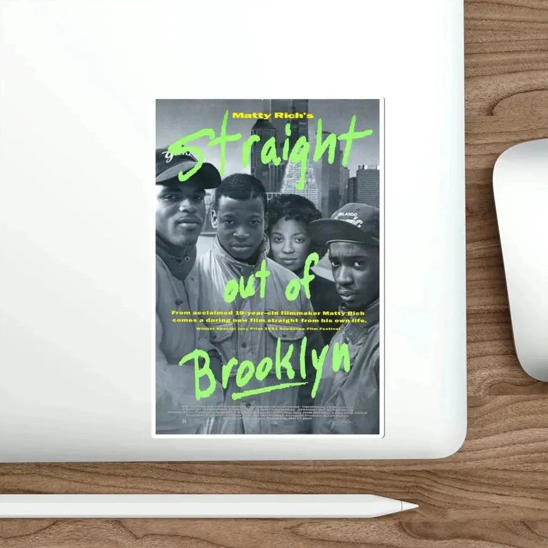 Straight Out of Brooklyn 1991 Movie Poster STICKER Vinyl Die-Cut Decal - The Sticker Space