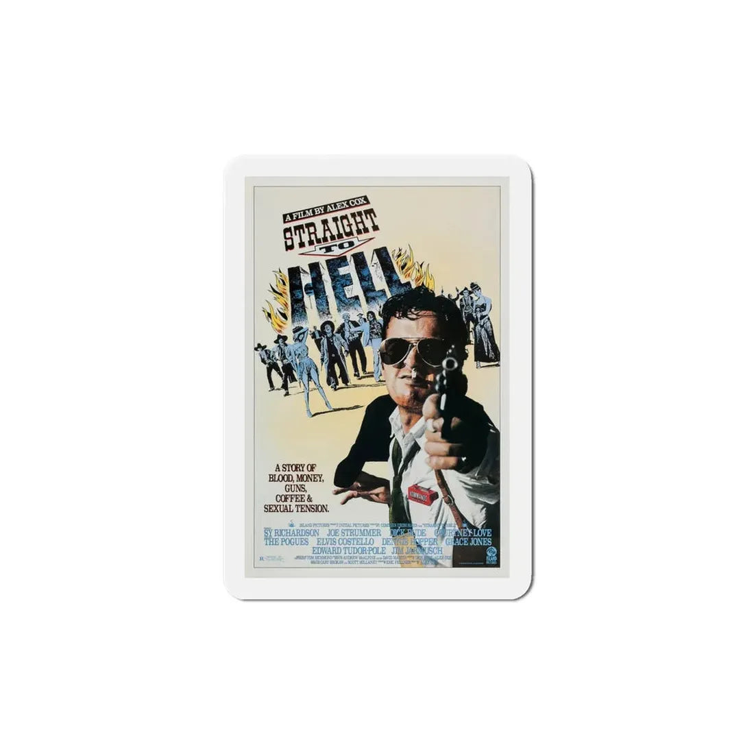 Straight to Hell 1987 Movie Poster Refrigerator Magnet 6 Inch - The Sticker Space