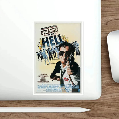 Straight to Hell 1987 Movie Poster STICKER Vinyl Die-Cut Decal - The Sticker Space