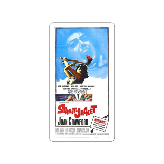 STRAIT-JACKET 1964 Movie Poster STICKER Vinyl Die-Cut Decal-White-The Sticker Space