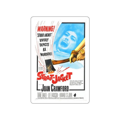 STRAIT-JACKET (2) 1964 Movie Poster STICKER Vinyl Die-Cut Decal 2 Inch - The Sticker Space