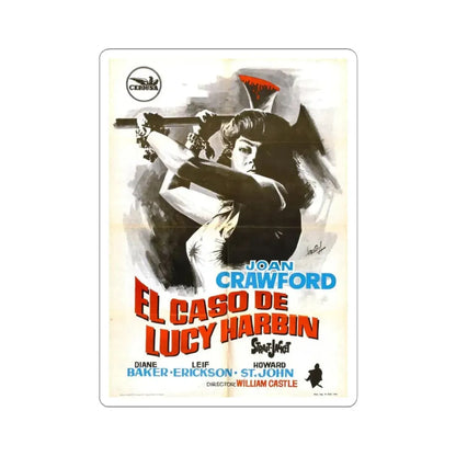 STRAIT-JACKET (SPANISH) 1964 Movie Poster - STICKER Vinyl Kiss-Cut Decal 3 Inch White - The Sticker Space