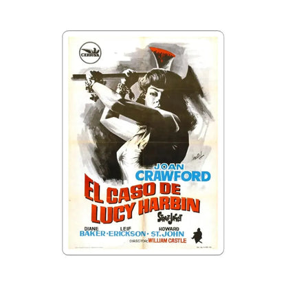 STRAIT-JACKET (SPANISH) 1964 Movie Poster - STICKER Vinyl Kiss-Cut Decal 6 Inch White - The Sticker Space