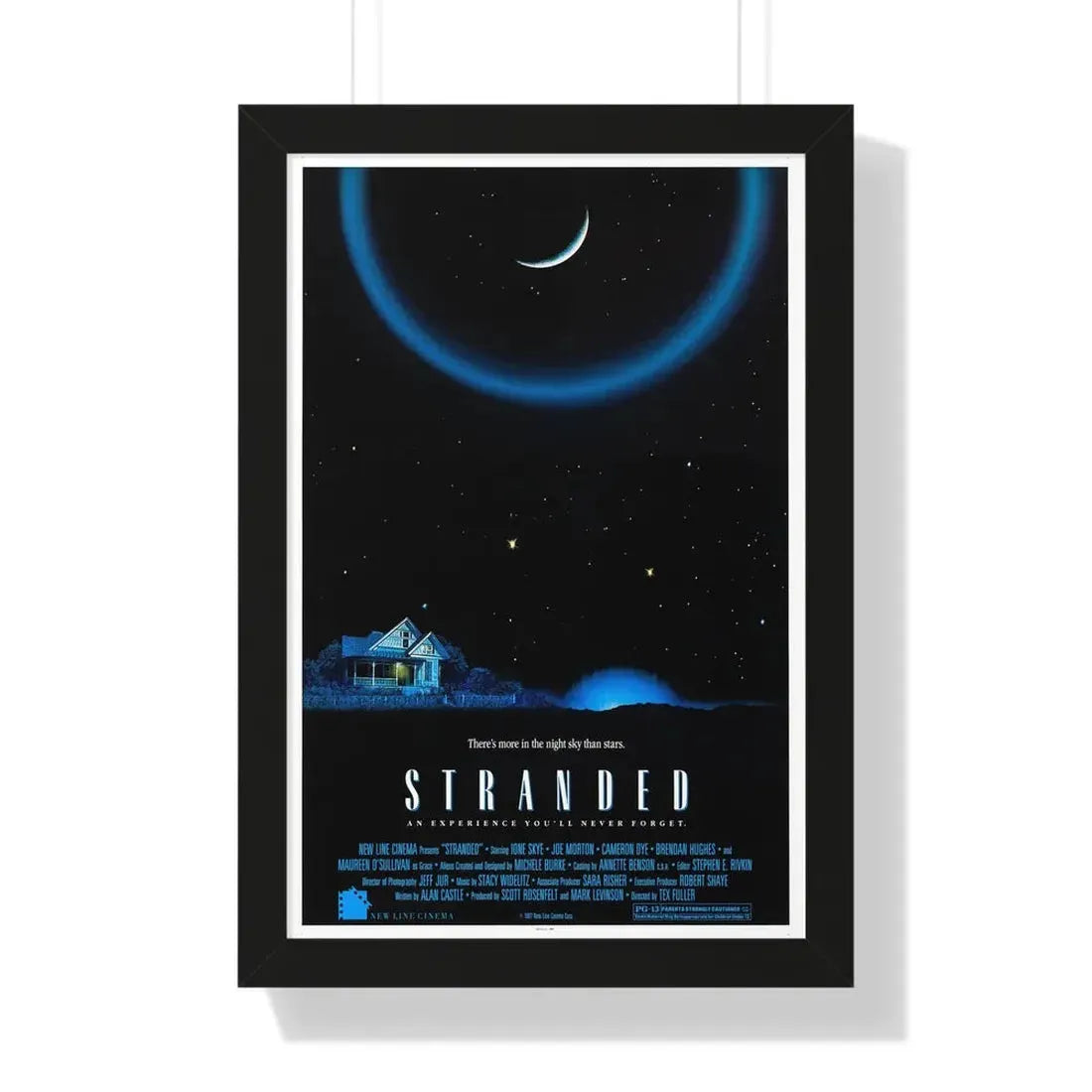 STRANDED 1987 - Framed Movie Poster 16″ x 24″ Black - The Sticker Space