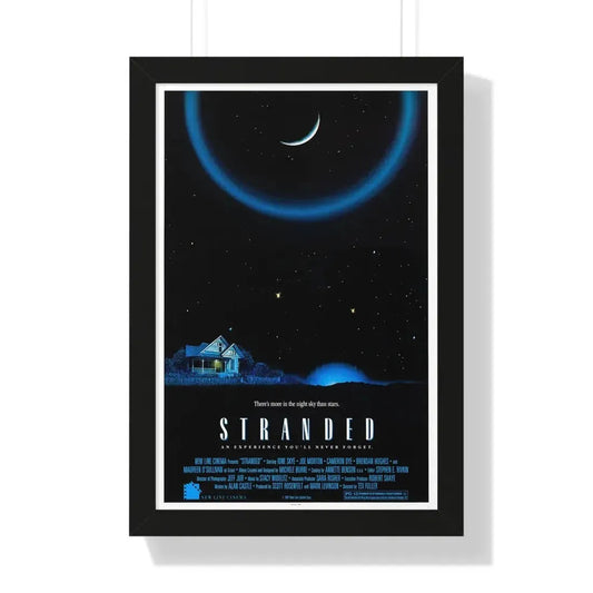 STRANDED 1987 - Framed Movie Poster 16″ x 24″ Black - The Sticker Space