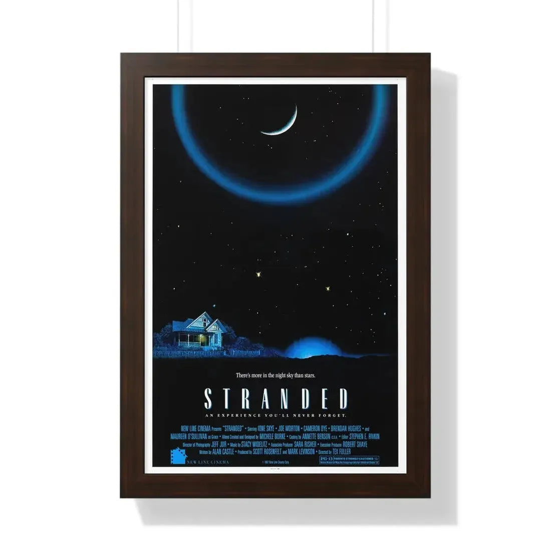 STRANDED 1987 - Framed Movie Poster 16″ x 24″ Walnut - The Sticker Space