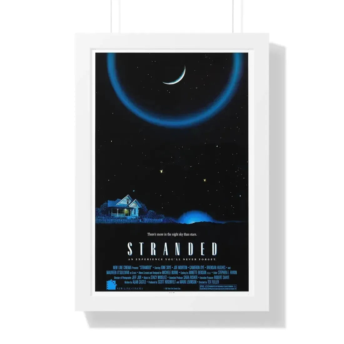 STRANDED 1987 - Framed Movie Poster 16″ x 24″ White - The Sticker Space