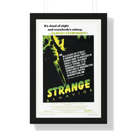 STRANGE BEHAVIOUR (DEAD KIDS) 1981 - Framed Movie Poster 16″ x 24″ Black - The Sticker Space