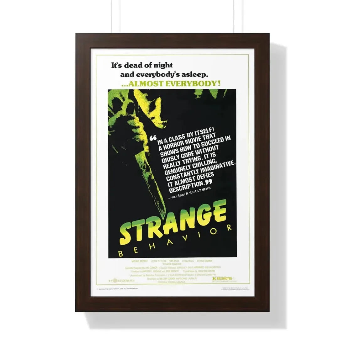STRANGE BEHAVIOUR (DEAD KIDS) 1981 - Framed Movie Poster 16″ x 24″ Walnut - The Sticker Space