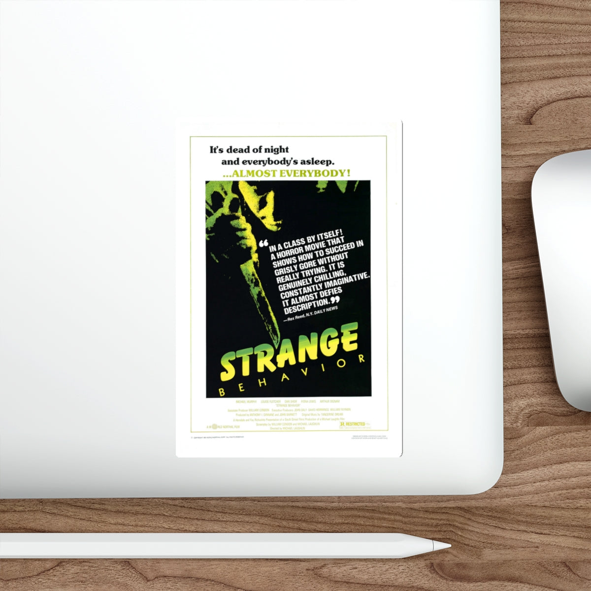 STRANGE BEHAVIOUR (DEAD KIDS) 1981 Movie Poster STICKER Vinyl Die-Cut Decal-The Sticker Space