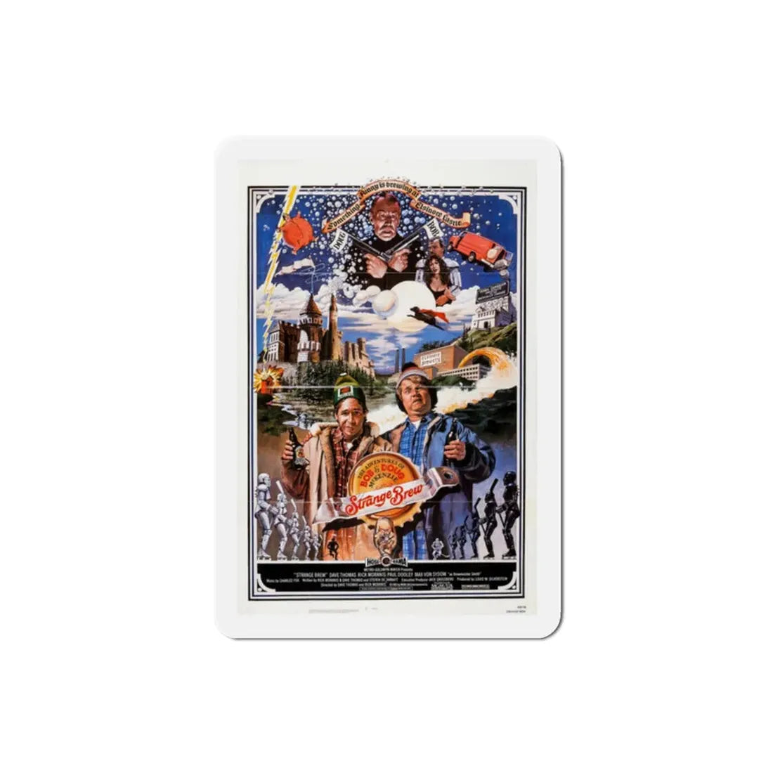 Strange Brew 1983 Movie Poster Refrigerator Magnet 2 Inch - The Sticker Space
