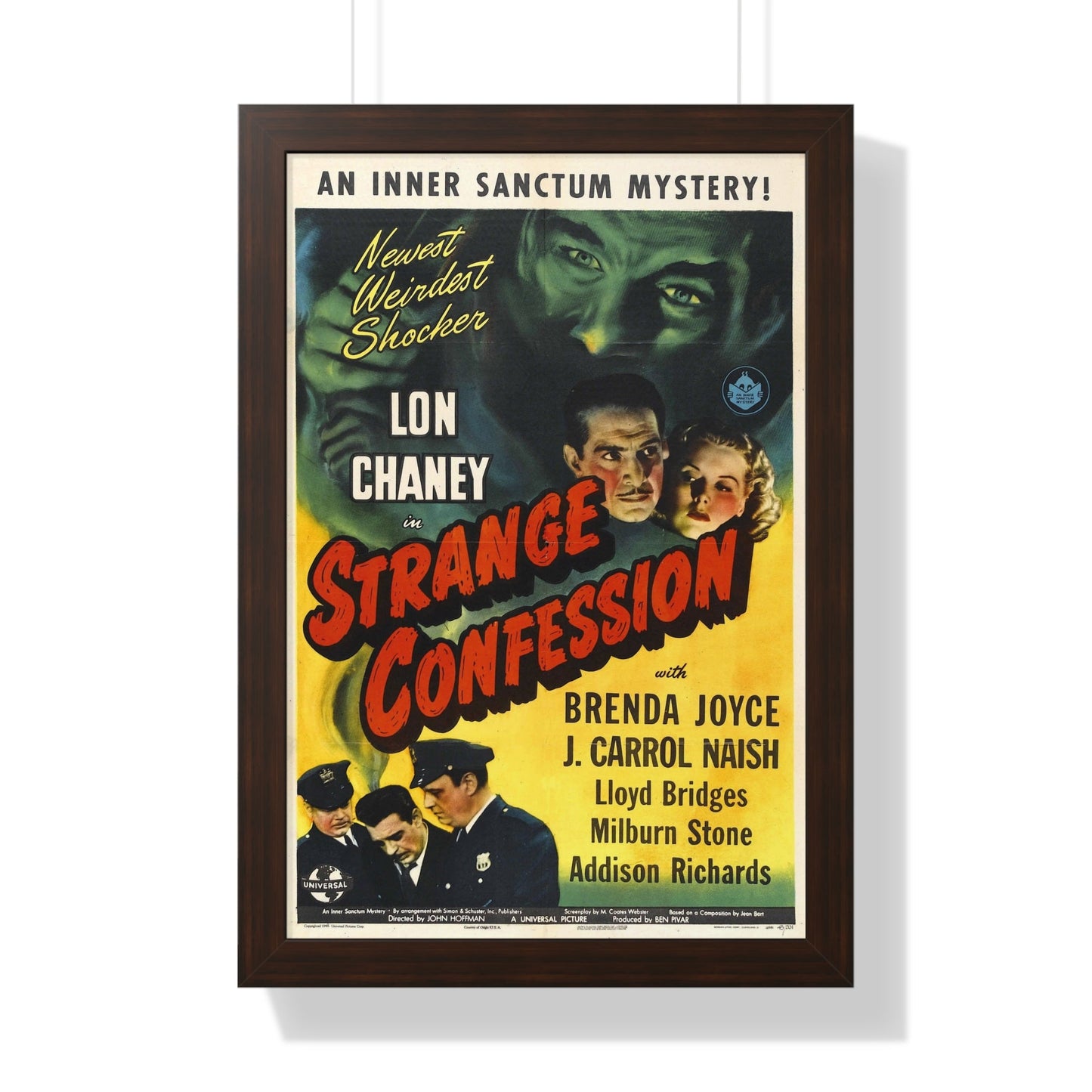 STRANGE CONFESSION 1945 - Framed Movie Poster-16″ x 24″-The Sticker Space