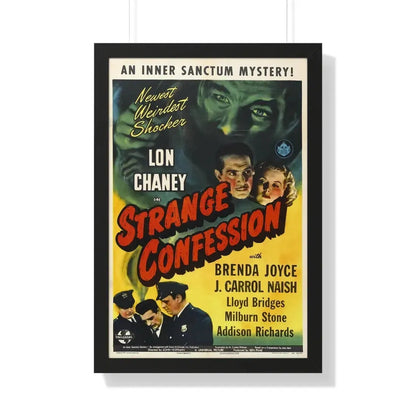 STRANGE CONFESSION 1945 - Framed Movie Poster 20" x 30" Black - The Sticker Space