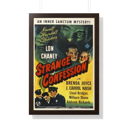 STRANGE CONFESSION 1945 - Framed Movie Poster 20" x 30" Walnut - The Sticker Space