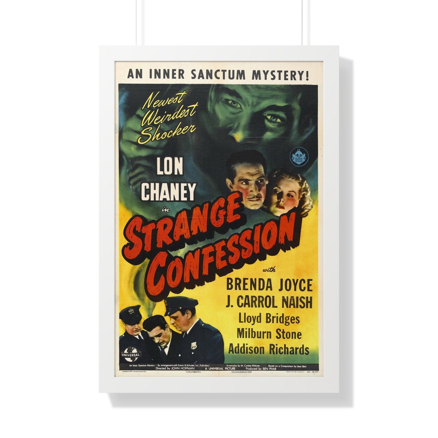 STRANGE CONFESSION 1945 - Framed Movie Poster-20" x 30"-The Sticker Space