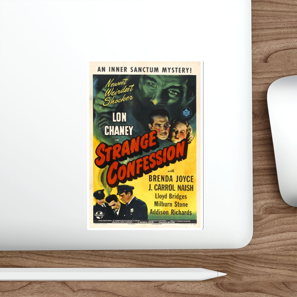 STRANGE CONFESSION 1945 Movie Poster STICKER Vinyl Die-Cut Decal-The Sticker Space