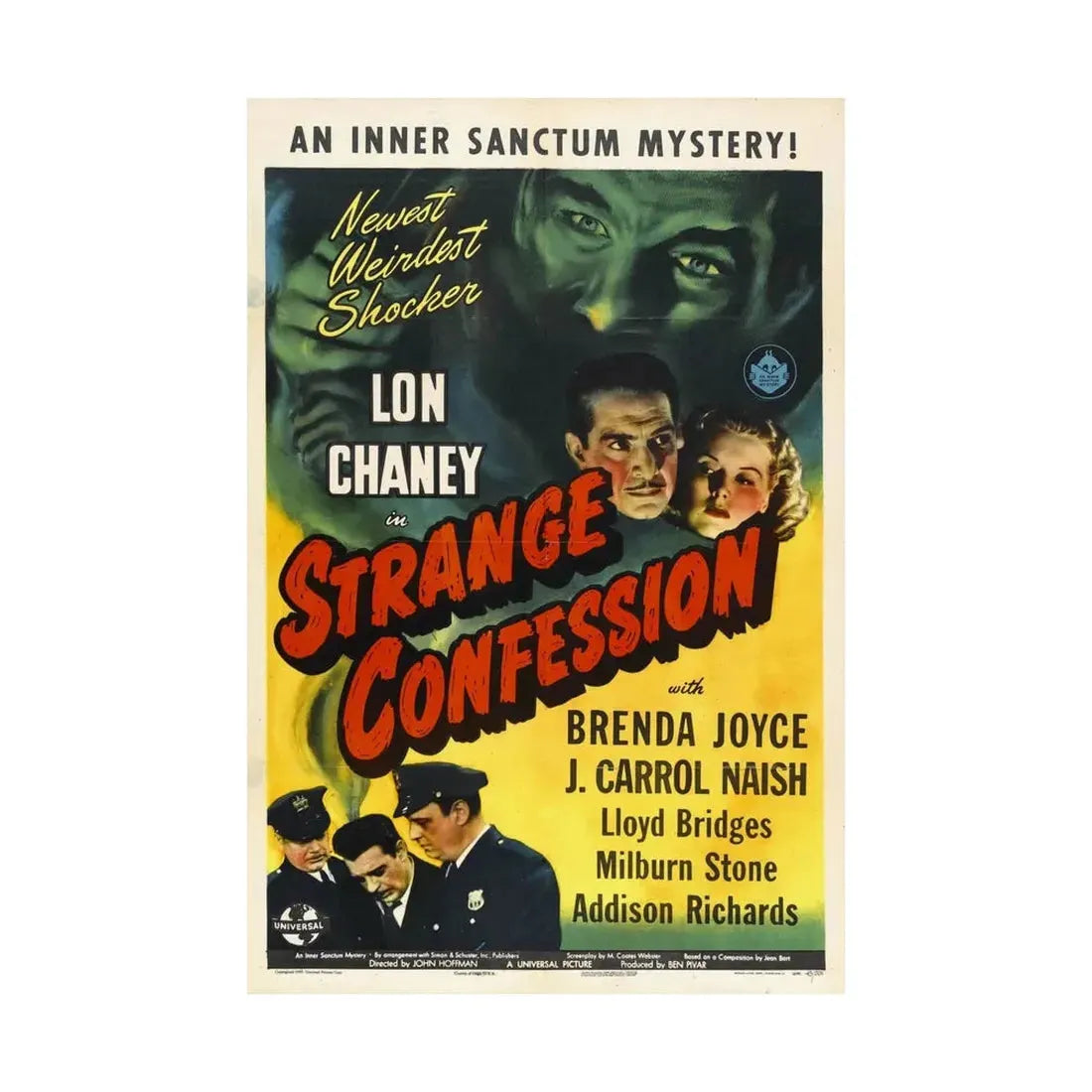 STRANGE CONFESSION 1945 - Paper Movie Poster - The Sticker Space