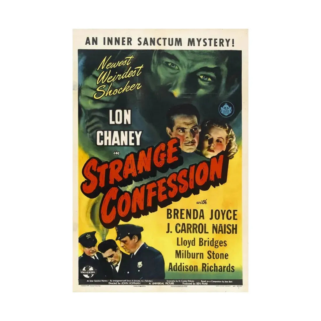 STRANGE CONFESSION 1945 - Paper Movie Poster - The Sticker Space