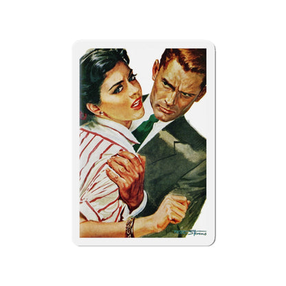 Strange Courtship, Redbook, October 1956 (Magazine Illustration) Refrigerator Magnet-4 Inch-The Sticker Space