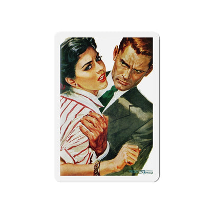 Strange Courtship, Redbook, October 1956 (Magazine Illustration) Refrigerator Magnet-5" x 5"-The Sticker Space