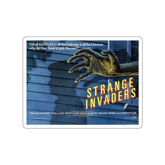 STRANGE INVADERS 1983 Movie Poster STICKER Vinyl Die-Cut Decal-White-The Sticker Space