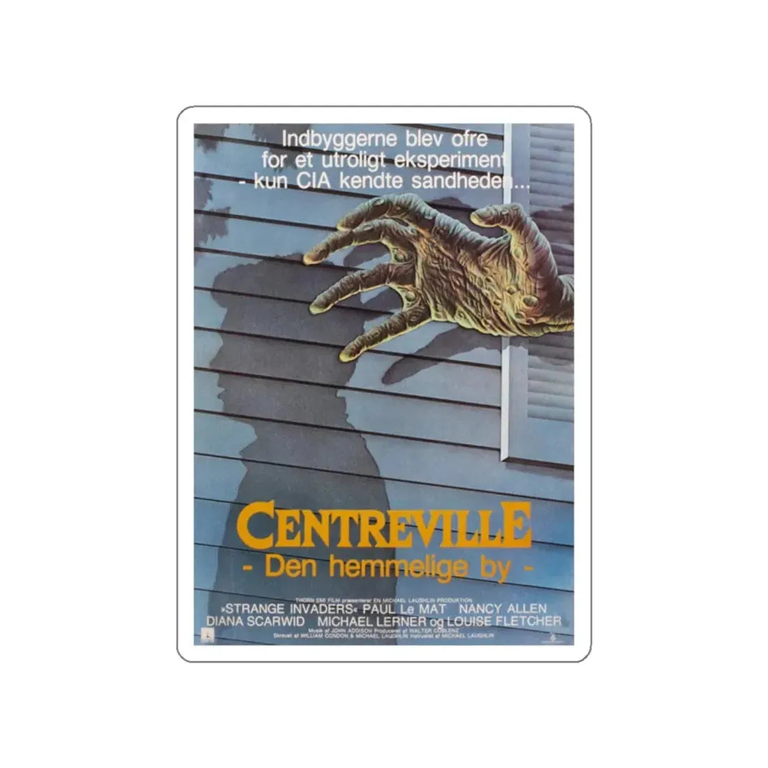 STRANGE INVADERS (DANISH) 1983 Movie Poster STICKER Vinyl Die-Cut Decal 2 Inch - The Sticker Space