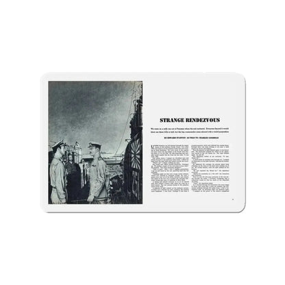 Strange Rendezvous, Climax magazine, March 1959 (Magazine Illustration) Refrigerator Magnet 4 Inch Die-Cut - The Sticker Space