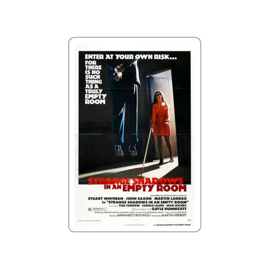 STRANGE SHADOWS IN AN EMPTY ROOM 1976 Movie Poster STICKER Vinyl Die-Cut Decal 2 Inch - The Sticker Space