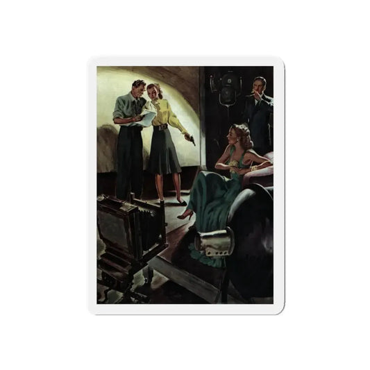 Stranger Than Truth, part 2, Collier's, September 21, 1949 (Magazine Illustration) Refrigerator Magnet 6 Inch Die-Cut - The Sticker Space