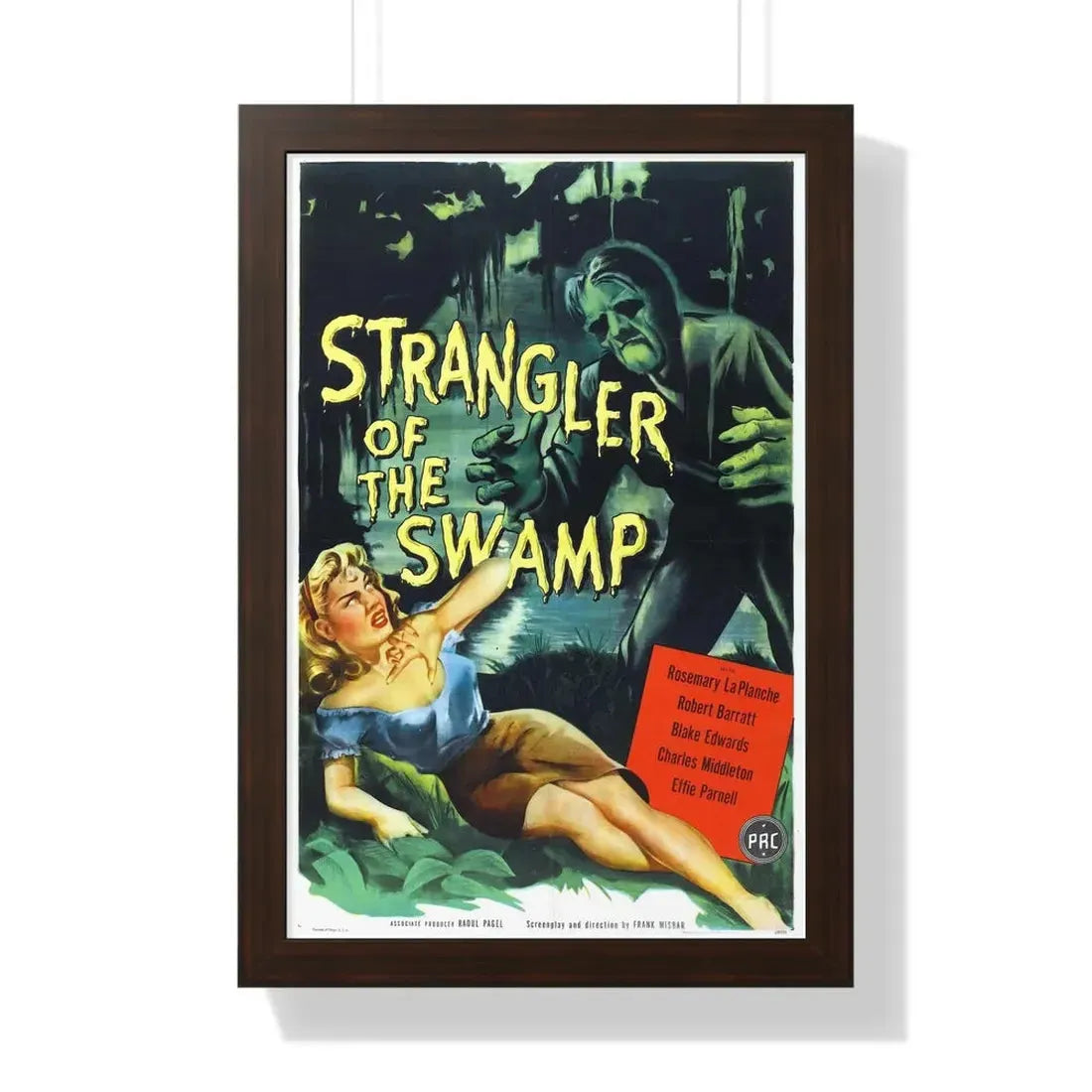 STRANGLER OF THE SWAMP 1946 - Framed Movie Poster 16″ x 24″ Walnut - The Sticker Space