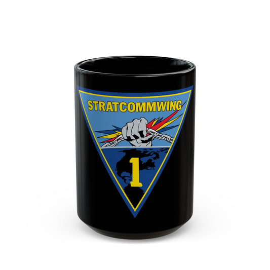 STRATCOMMWING 1 (U.S. Navy) Black Coffee Mug-15oz-The Sticker Space