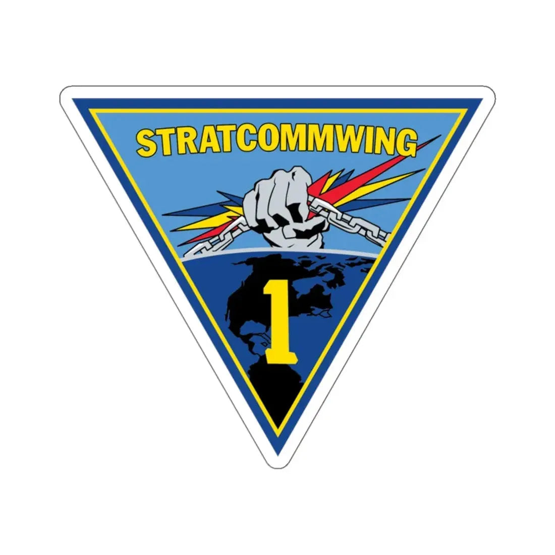 STRATCOMMWING 1 (U.S. Navy) STICKER Vinyl Kiss-Cut Decal 6 Inch White - The Sticker Space