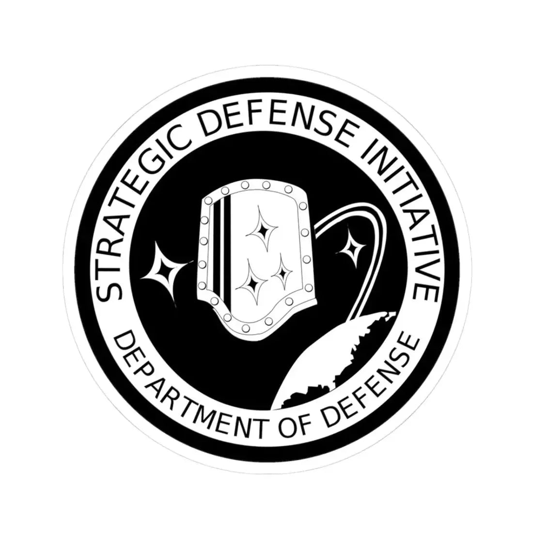 Strategic Defense Initiative 2 - STICKER Vinyl Kiss-Cut Decal 3 Inch White - The Sticker Space