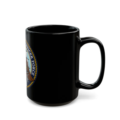 Strategic Sealift Officer Force (U.S. Navy) Black Coffee Mug-The Sticker Space