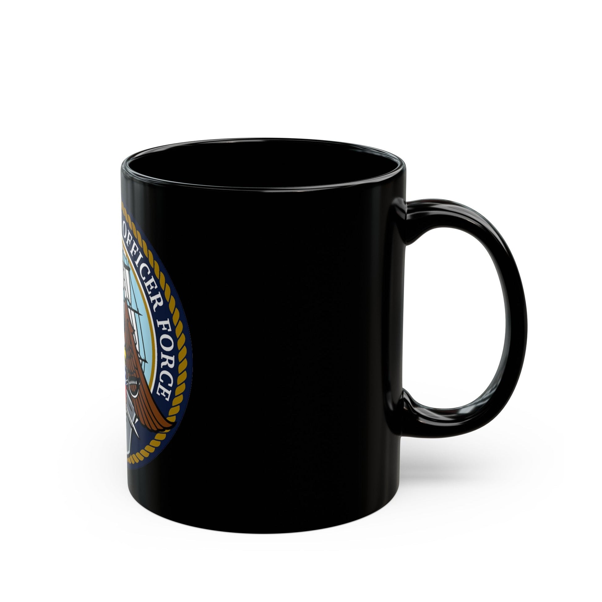 Strategic Sealift Officer Force (U.S. Navy) Black Coffee Mug-The Sticker Space