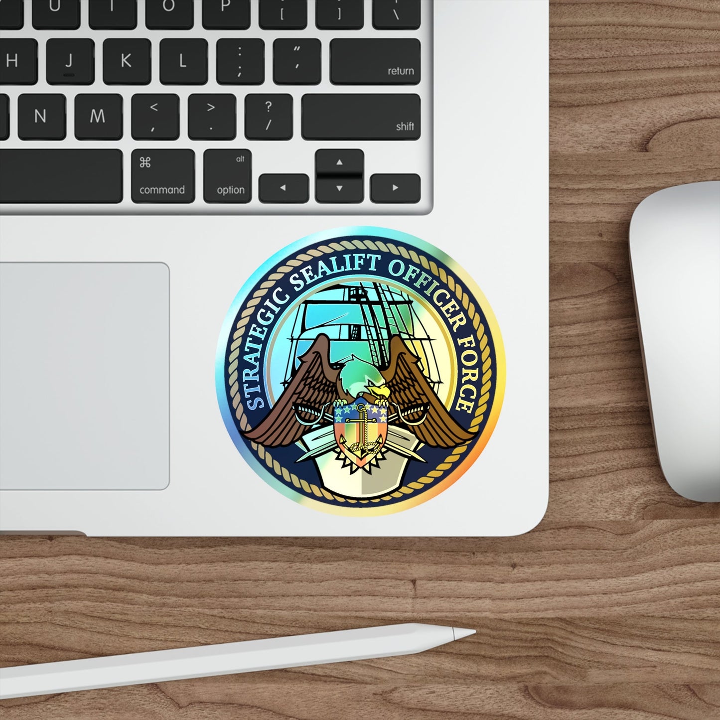 Strategic Sealift Officer Force (U.S. Navy) Holographic STICKER Die-Cut Vinyl Decal-The Sticker Space