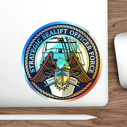 Strategic Sealift Officer Force (U.S. Navy) Holographic STICKER Die-Cut Vinyl Decal-The Sticker Space