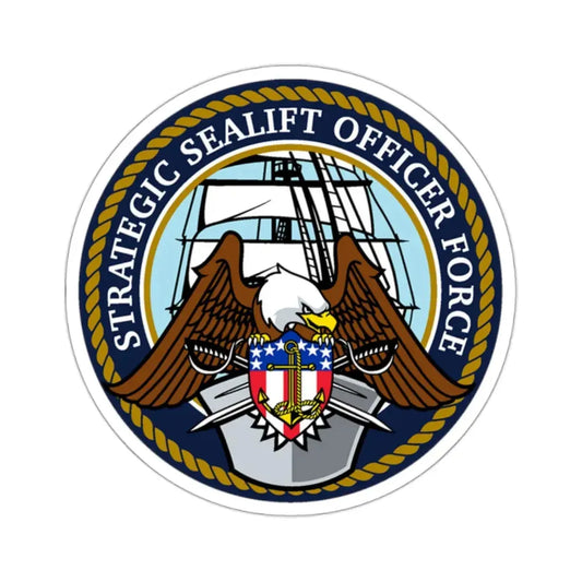Strategic Sealift Officer Force (U.S. Navy) STICKER Vinyl Kiss-Cut Decal 2 Inch White - The Sticker Space