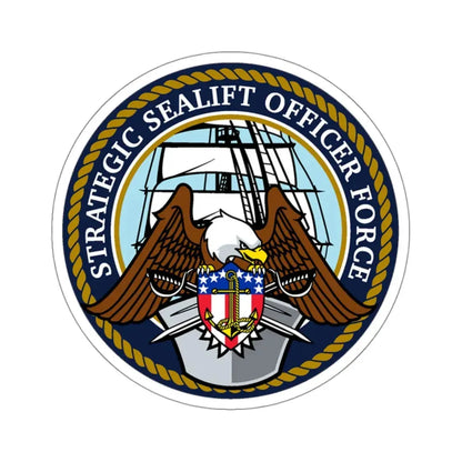Strategic Sealift Officer Force (U.S. Navy) STICKER Vinyl Kiss-Cut Decal 3 Inch White - The Sticker Space