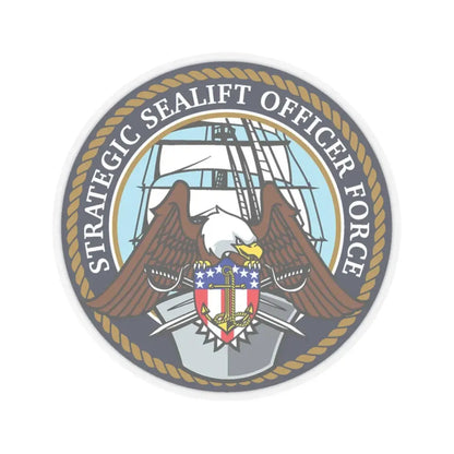 Strategic Sealift Officer Force (U.S. Navy) STICKER Vinyl Kiss-Cut Decal 4 Inch Transparent - The Sticker Space