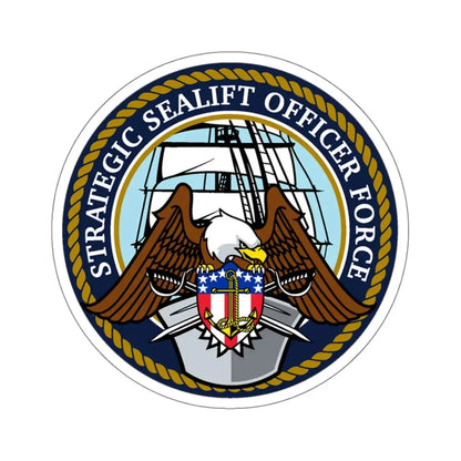 Strategic Sealift Officer Force (U.S. Navy) STICKER Vinyl Kiss-Cut Decal 4 Inch White - The Sticker Space