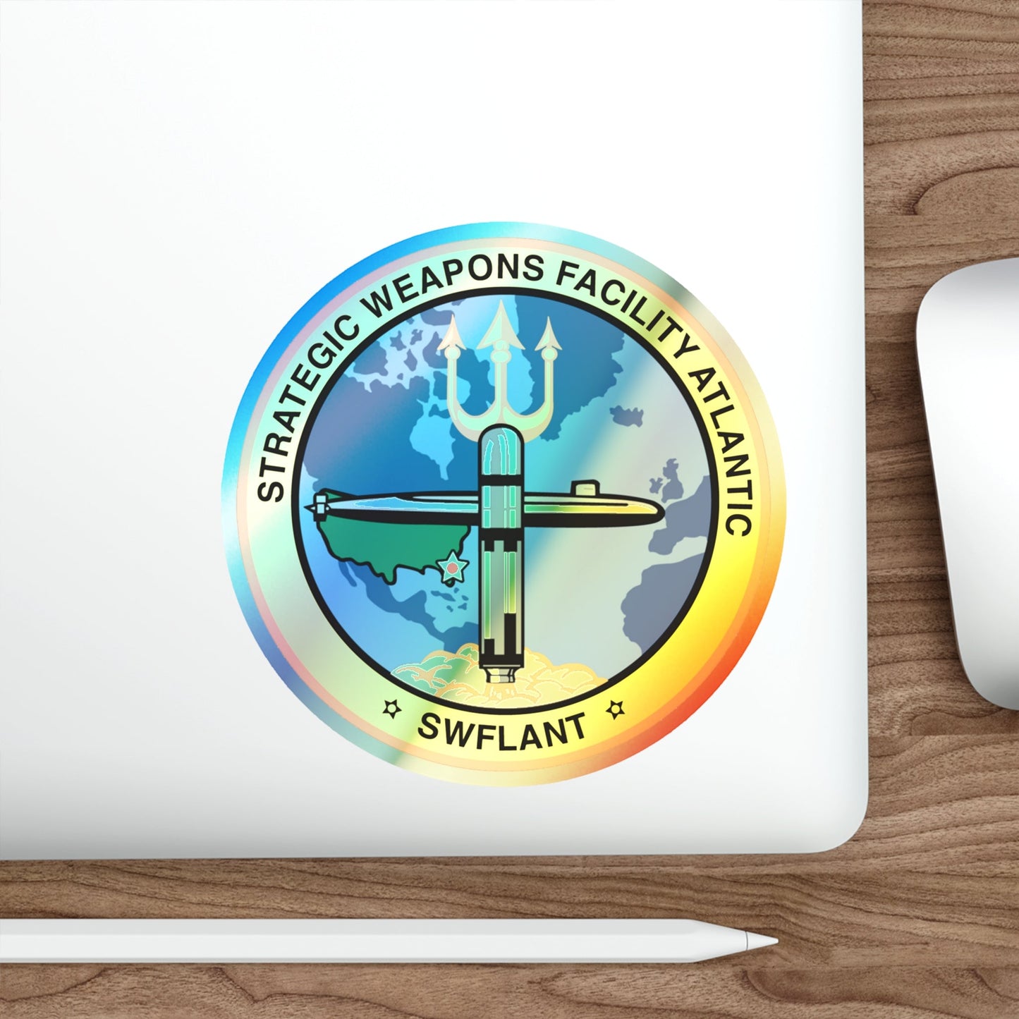 Strategic Weapons Facility Atlantic (U.S. Navy) Holographic STICKER Die-Cut Vinyl Decal-The Sticker Space