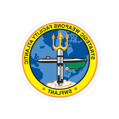 Strategic Weapons Facility Atlantic (U.S. Navy) REVERSE PRINT Transparent STICKER-2 Inch-The Sticker Space