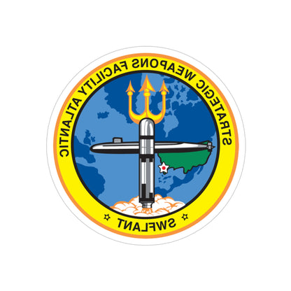 Strategic Weapons Facility Atlantic (U.S. Navy) REVERSE PRINT Transparent STICKER-4 Inch-The Sticker Space