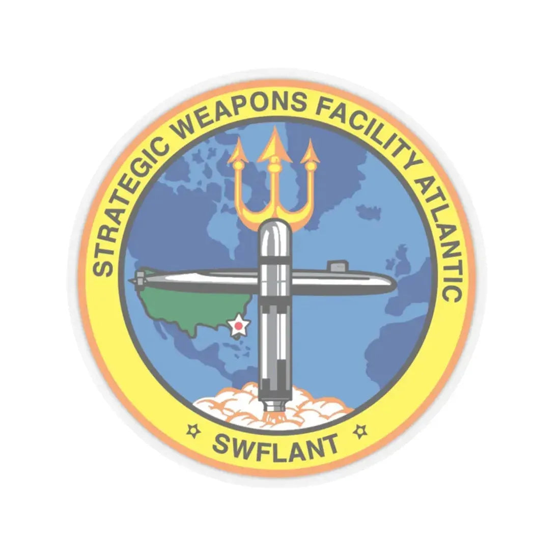 Strategic Weapons Facility Atlantic (U.S. Navy) STICKER Vinyl Kiss-Cut Decal 6 Inch Transparent - The Sticker Space